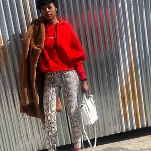 H&M Python Printed skinny pants